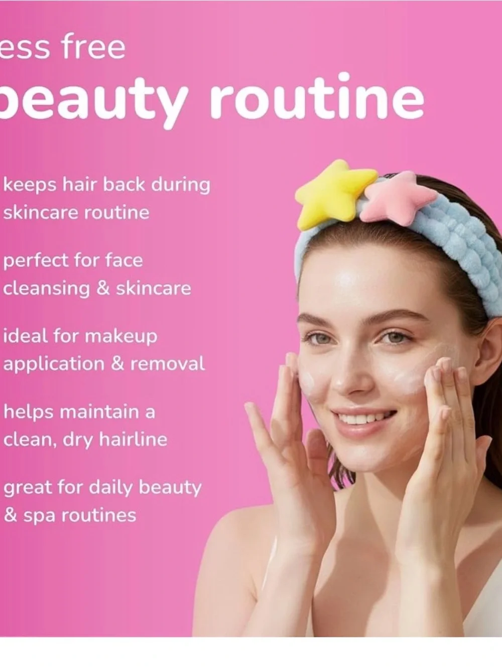 The Crème Shop x ONCH Teddy Headband - Spa Headband for Skincare and Makeup NEW